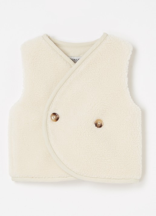 Donsje Amsterdam Monty Gilet - voorkant 3 gebroken wit