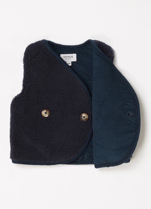 Donsje Amsterdam Monty Gilet - voorkant 2 blauw