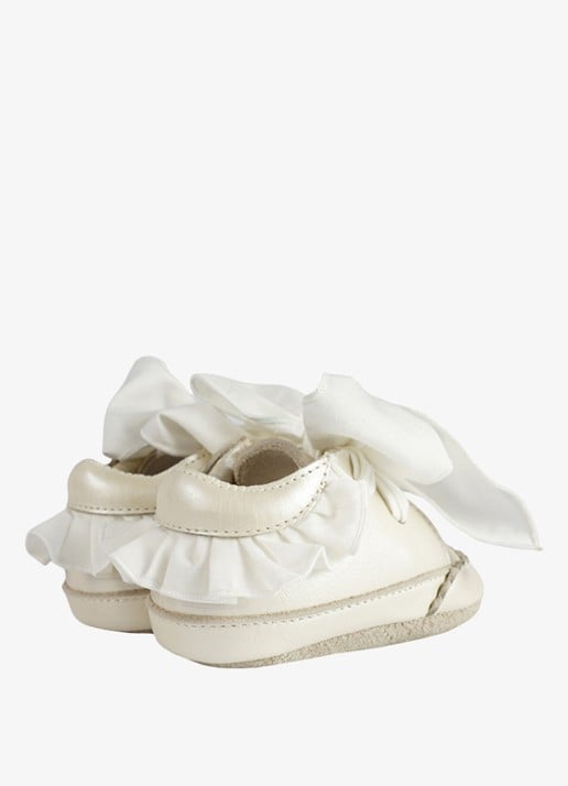 Donsje Amsterdam Nienelien babyschoentje van leer - detail 5 gebroken wit