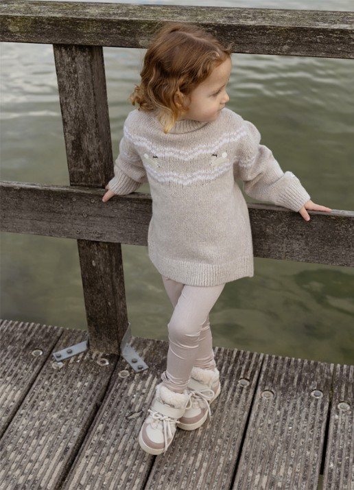 Donsje Amsterdam Nienja legging met logo - voorkant 4 lila