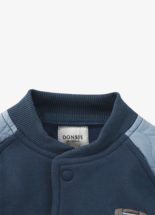 Donsje Amsterdam Noal jack met borduring - detail 6 royalblauw