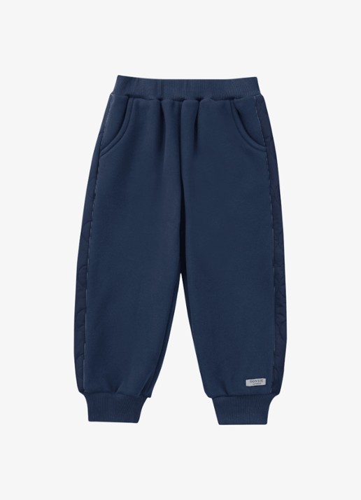 Donsje Amsterdam Noorien joggingbroek met logo - voorkant 3 blauw