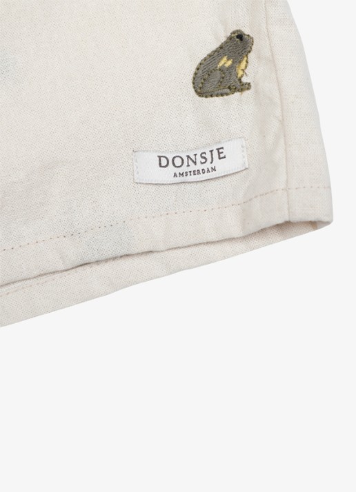 Donsje Amsterdam Olivier Frogs korte broek van linnen  - detail 5 wit