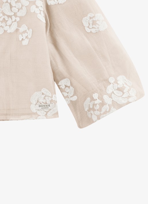 Donsje Amsterdam Opali blouse met bloemenprint - detail 2 roze