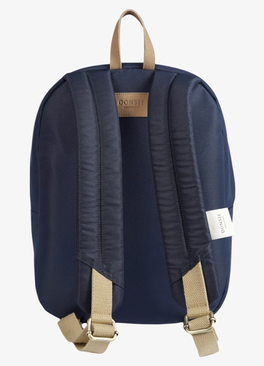 Donsje Amsterdam Pibbe rugzak met applicatie - achterkant blauw