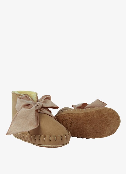 Donsje Amsterdam Pina boots met strikdetail - detail 4 beige