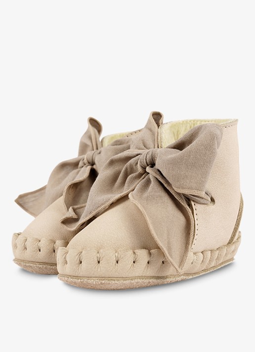Donsje Amsterdam Pina Organza Booties - voorkant beige
