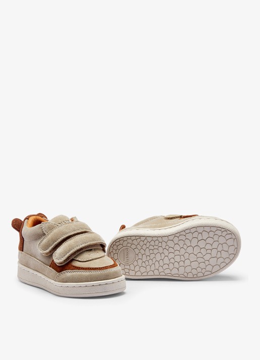 Donsje Amsterdam Pinou  Bear sneaker van leer  - detail 5 taupe