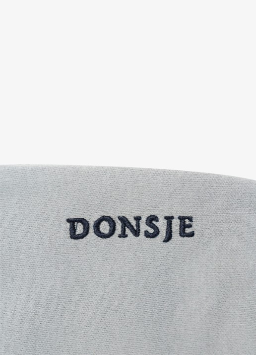 Donsje Amsterdam Remzie joggingbroek van katoen - detail 10 lichtgrijs