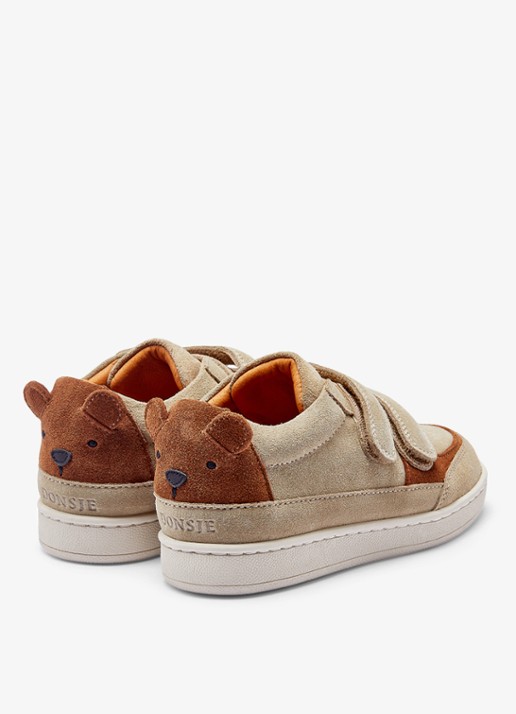 Donsje Amsterdam Rinou Bear sneaker van leer  - detail 4 taupe