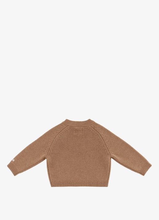 Donsje Amsterdam Sibbe Merino Wool Sweater | Fluffy Bunny - achterkant 3 hazelnootbruin