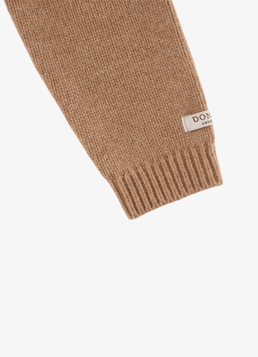 Donsje Amsterdam Sibbe Merino Wool Sweater | Fluffy Bunny - detail 6 hazelnootbruin