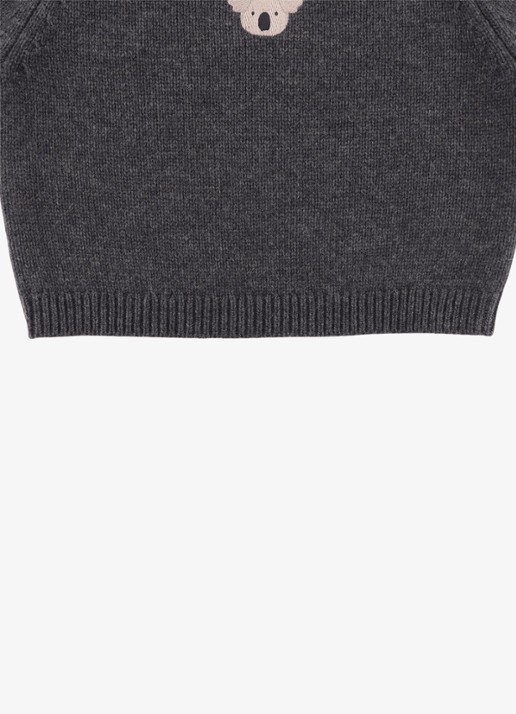 Donsje Amsterdam Sibbe Merino Wool Sweater | Koala - detail 2 grijs