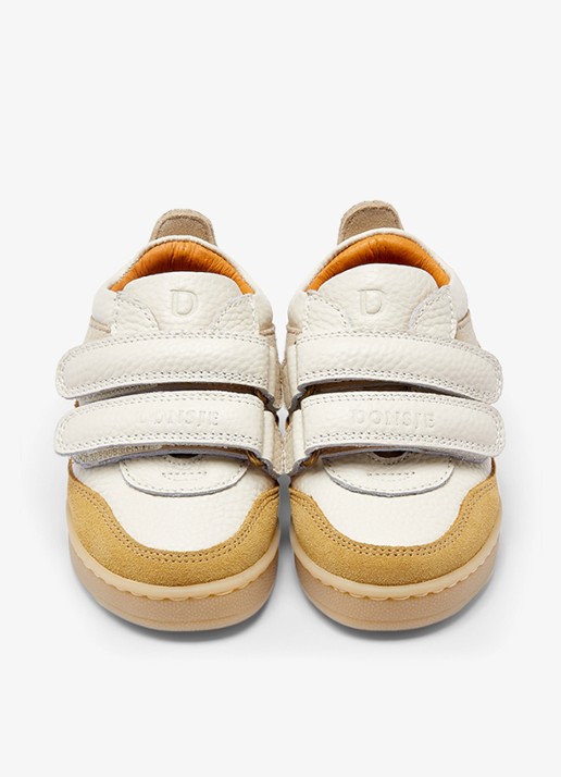 Donsje Amsterdam Sneaker van leer - voorkant 2 khaki