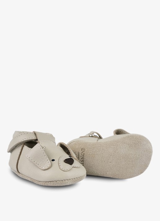 Donsje Amsterdam Spark Special Golden Retriever babyschoentje van leer  - detail 5 ivoor