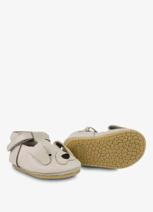 Donsje Amsterdam Spark Special Golden Retriever babyschoentje van leer  - detail 6 ivoor