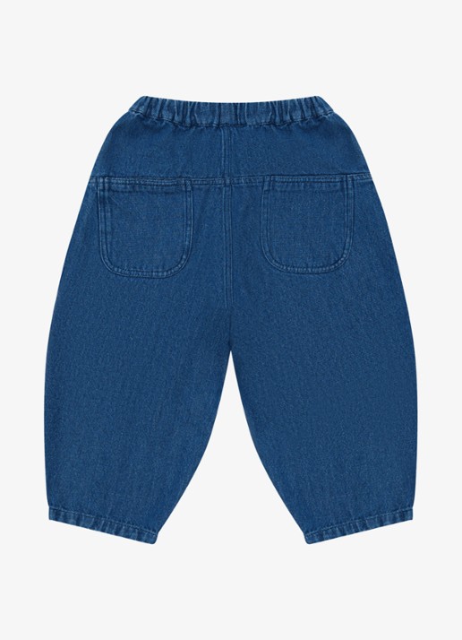 Donsje Amsterdam Tapered fit broek met steekzakken - achterkant 4 indigo