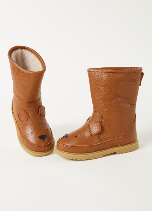 Donsje Amsterdam Wadudu Classic Boots | Bear - detail 4 cognac