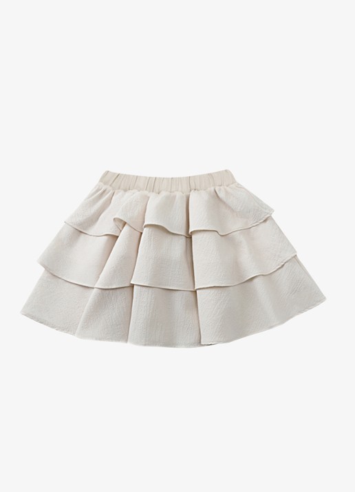 Donsje Amsterdam Willow mini rok met ruches - achterkant 2 wit