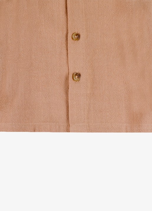 Donsje Amsterdam Winnie blouse met pofmouw - detail 6 lichtbruin