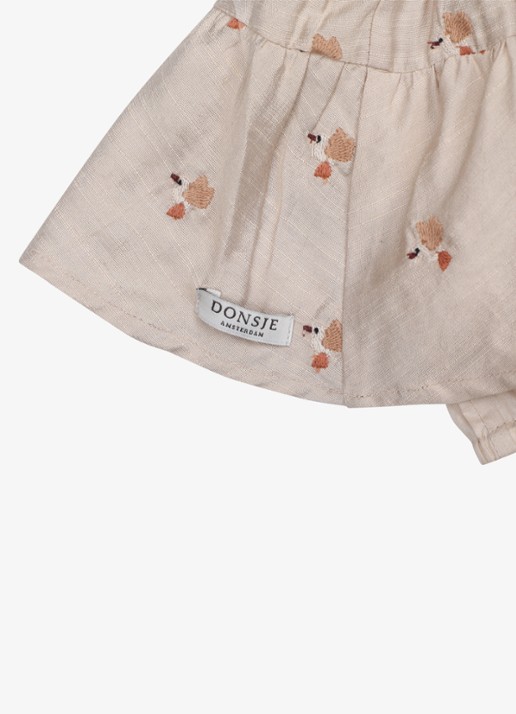 Donsje Amsterdam Ysa rok met borduring - detail 2 beige