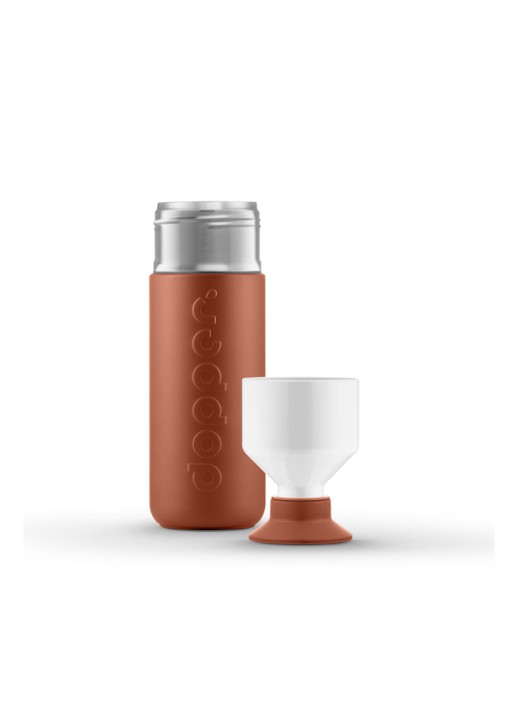 Dopper Draagkoord voor waterfles / thermosfles - detail roestbruin