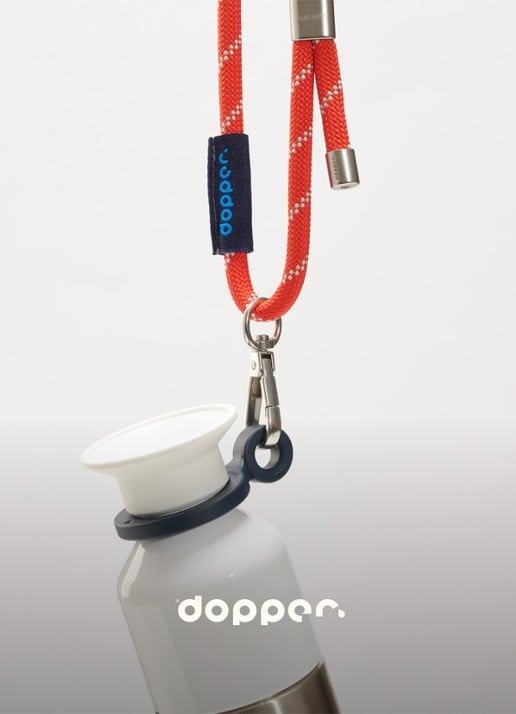 Dopper Draagkoord voor waterfles / thermosfles - detail rood