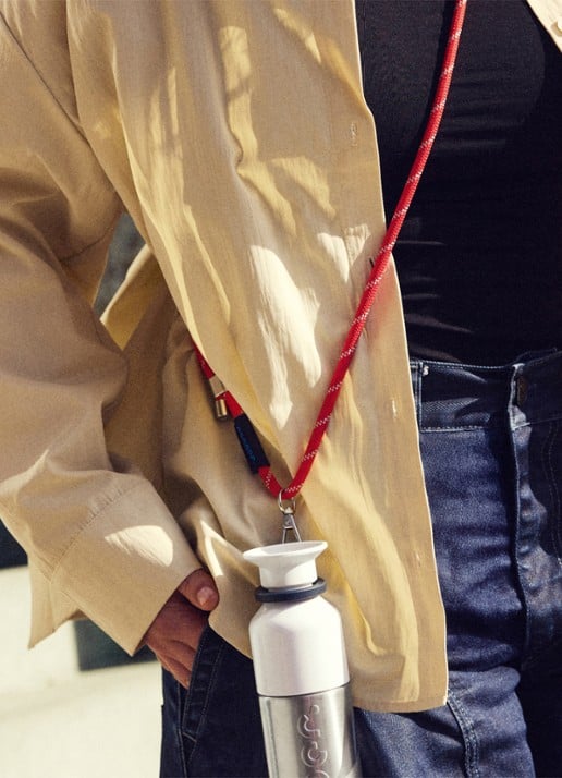 Dopper Draagkoord voor waterfles / thermosfles - detail 3 rood