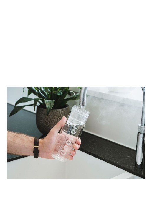Dopper Glass Insulated thermosfles 45 cl - voorkant 3 wit