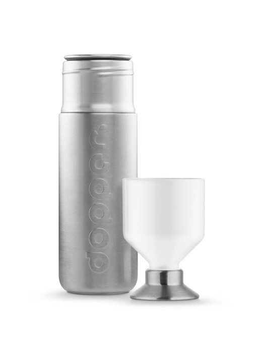 Dopper Steel waterfles 1,1 liter - detail 2 zilver