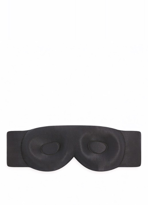 Dore & Rose Deep Sleep Mask - slaapmasker van zijde - detail 3 zwart
