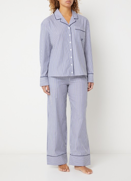 Dore & Rose Pyjamaset van katoen - detail donkerblauw