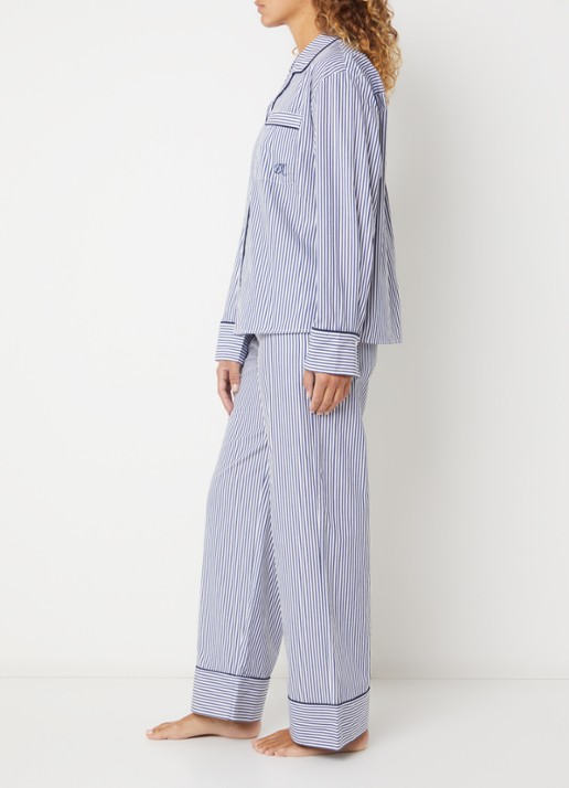 Dore & Rose Pyjamaset van katoen - voorkant 3 donkerblauw
