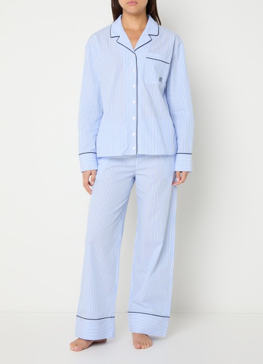 Dore & Rose Pyjamaset van katoen - detail lichtblauw