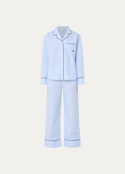 Dore & Rose Pyjamaset van katoen - voorkant 2 lichtblauw