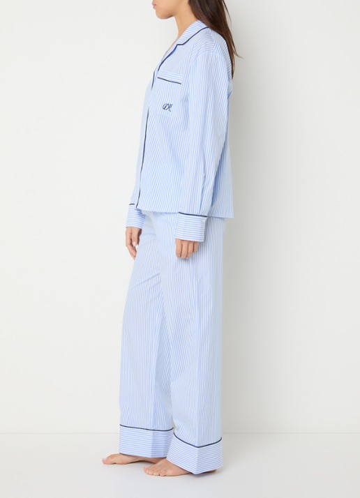 Dore & Rose Pyjamaset van katoen - voorkant 3 lichtblauw