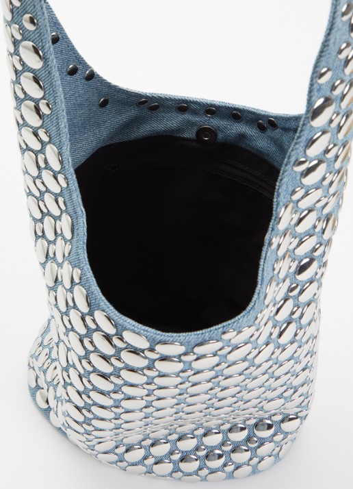 DOTTHZ The Dante schoudertas van denim met studs - detail 3 lichtblauw