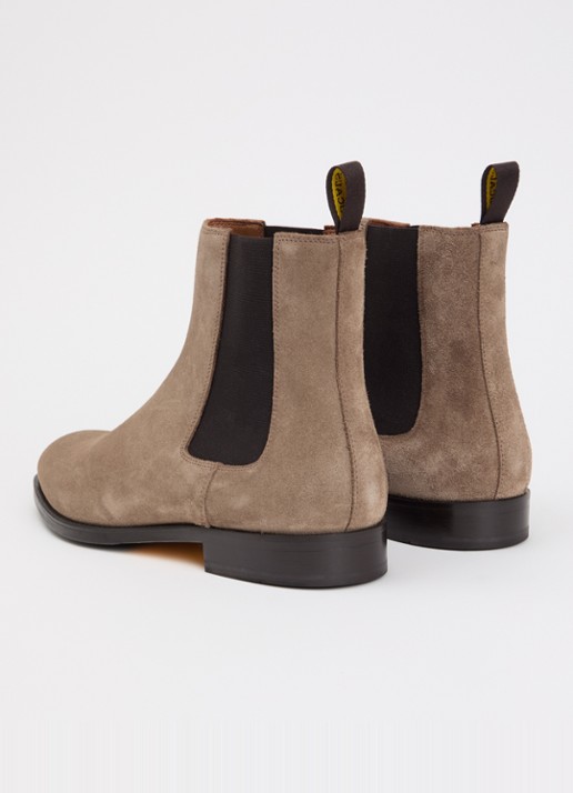 Doucal's Beatles chelsea boot van kalfssuède - achterkant 3 beige