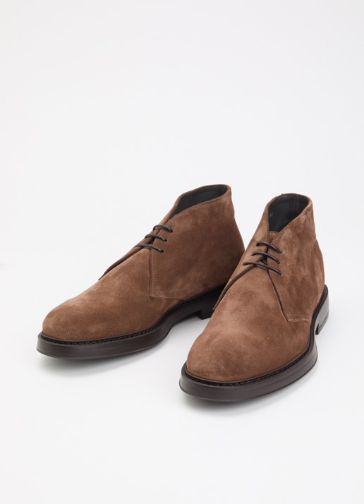 Doucal's Chukka Visone veterschoen van kalfssuède - detail bruin