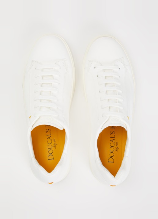 Doucal's Plonge sneaker van lamsleer - detail 4 naturel