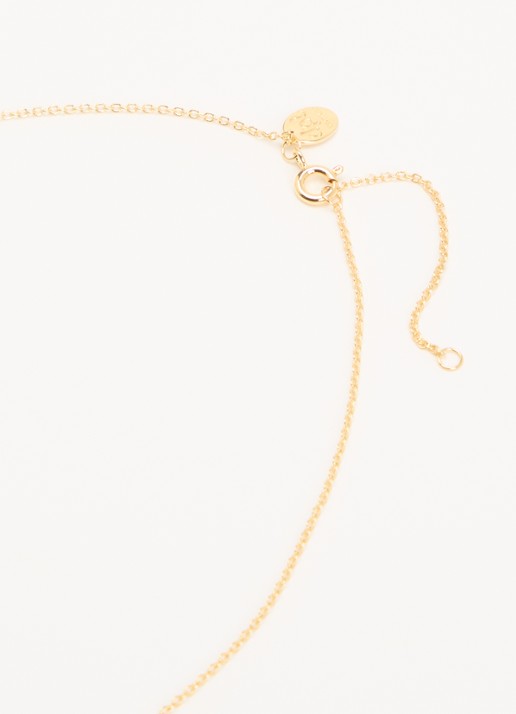 DPT Antwerp Jasmine diamanten ketting verguld - detail 2 goud