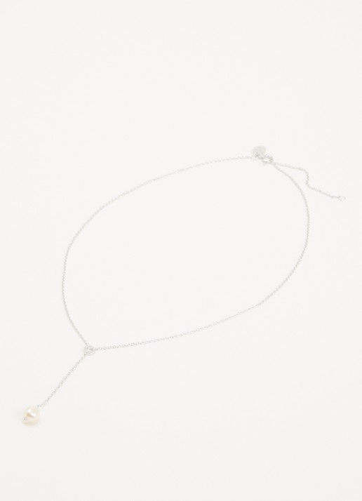 DPT Antwerp Lucy diamanten ketting van zilver - detail 3 zilver