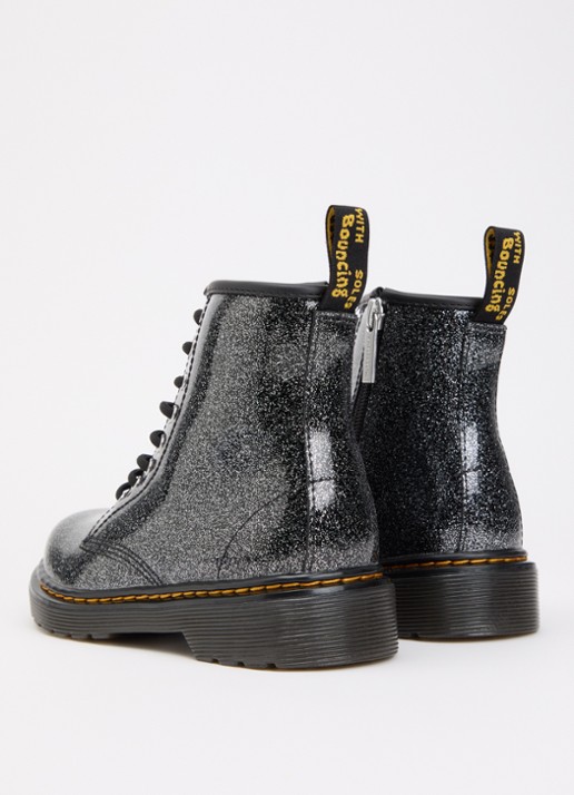 Dr. Martens 1460 Junior veterboot met glitter - achterkant 4 antraciet