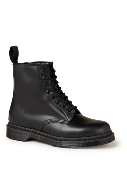 Dr. Martens 1460 Mono veterschoen van leer - voorkant 4 zwart