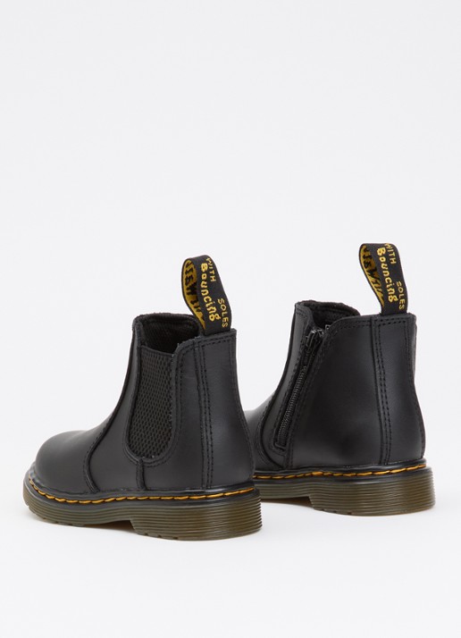 Dr. Martens 2976 Toddler chelsea boot van leer - achterkant 4 zwart