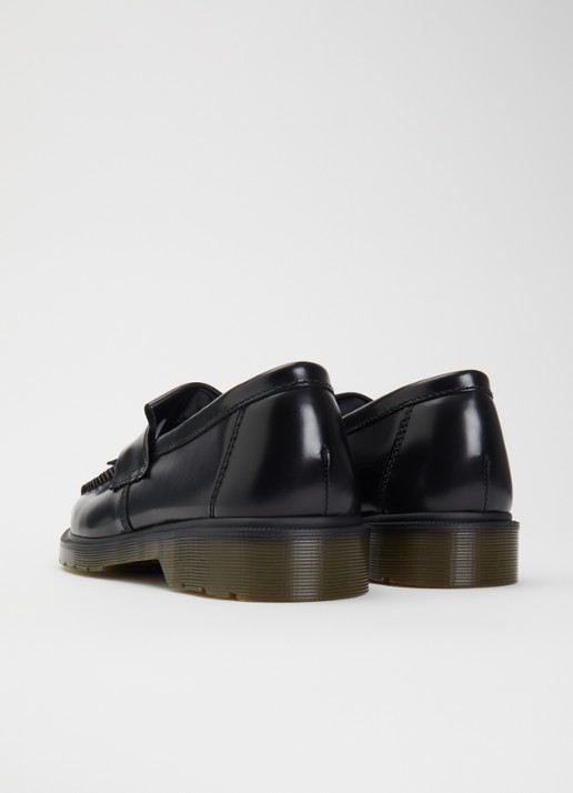 Dr. Martens Adrian loafer van leer met franjes - achterkant 5 zwart