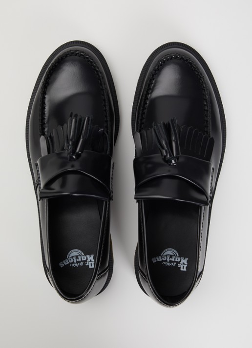 Dr. Martens Adrian loafer van leer met franjes - detail 3 zwart