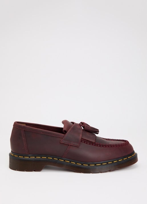 Dr. Martens Adrian loafer van leer - voorkant bordeauxrood