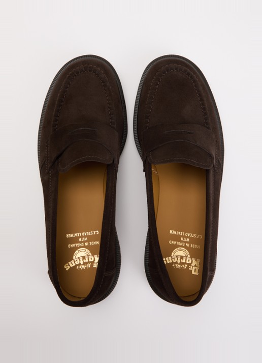 Dr. Martens Delapre loafer van kalfssuède - detail 2 donkerbruin