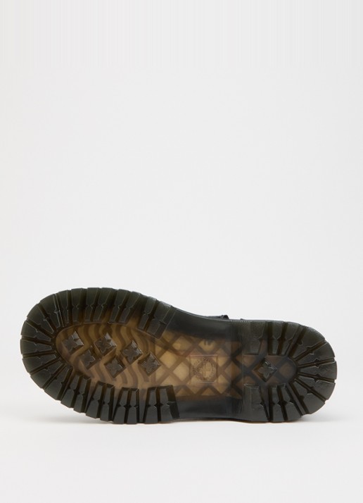 Dr. Martens Ganaya biker boot van leer met studs en doorgestikte details - detail zwart